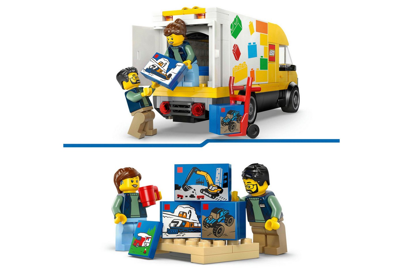 LEGO® Der LEGO Lieferwagen (60500), LEGO City Konstruktionsspielsteine, (276 St), Made in Europe – Bild 5 von 5
