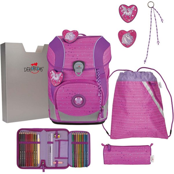 DerDieDas® Schulranzen Set 6-teilig (Set, 6-tlg)