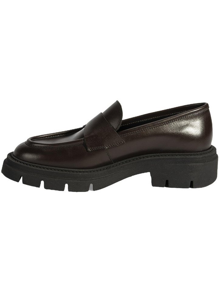 Desa Desa Damen-Lederpantoletten – Blockabsatz, Kunstlederfutter, atmungsak Loafer – Bild 3 von 5