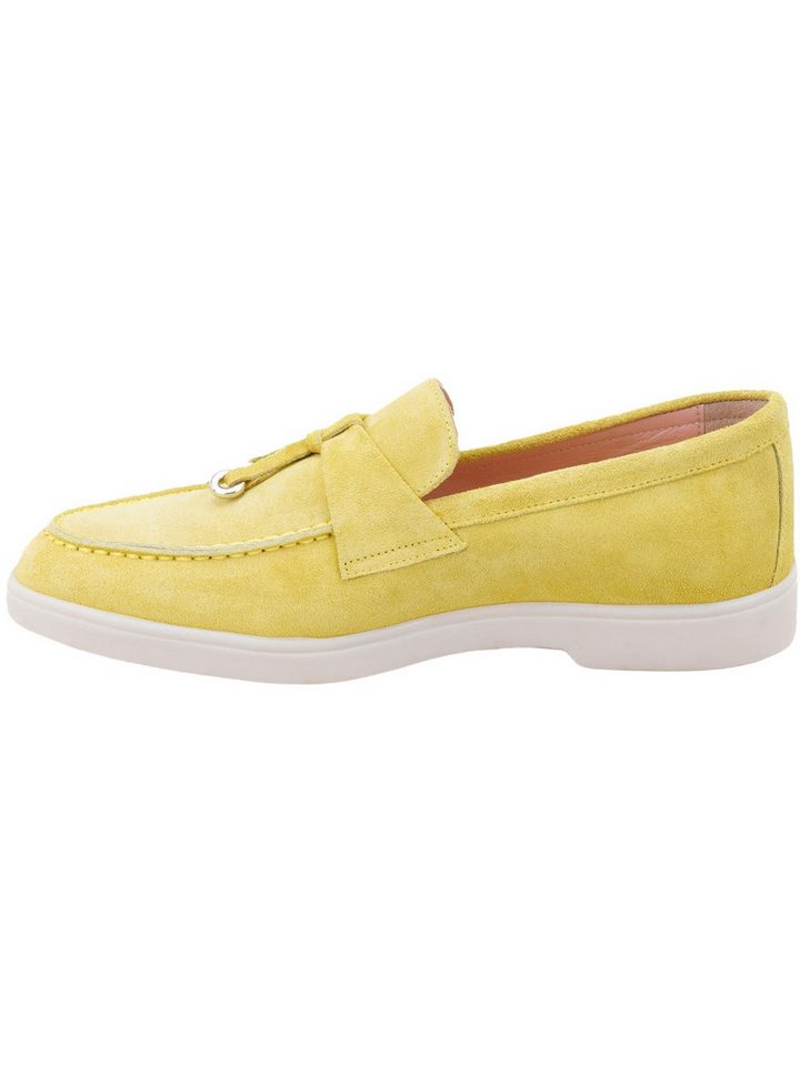 Desa Desa Damen-Slipper aus Wildleder – Lederfutter, Synthetiksohle, flache Loafer – Bild 3 von 5