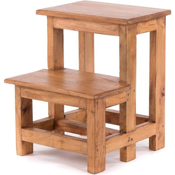 DESIGN DELIGHTS Hocker TRITTLEITER STEP, 46x37cm (HxB), Altholz, Tritthocker, Blumenleiter, Holz