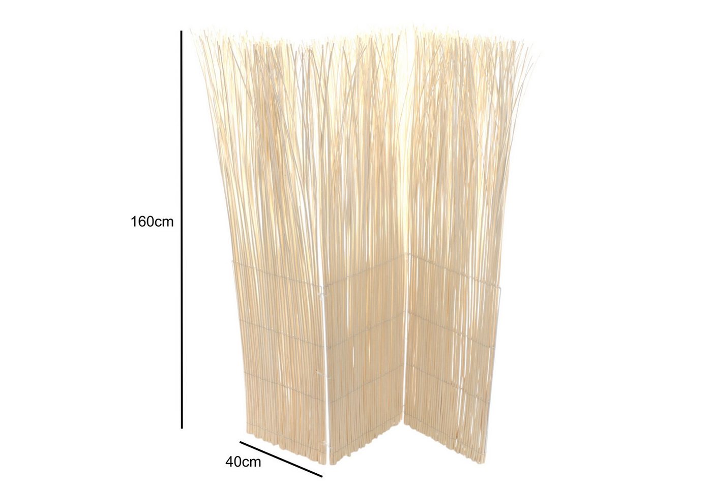 DESIGN DELIGHTS Paravent PARAVENT NATURE, 160X120CM(LXB), geblichen, heller Raumtrenner – Bild 2 von 5