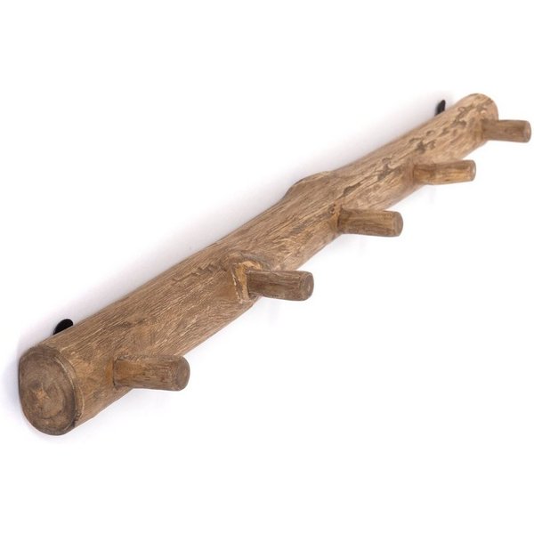 DESIGN DELIGHTS Wandgarderobe WANDGARDEROBE "LYRA", vintage Massivholz, rustikaler Kleiderhaken