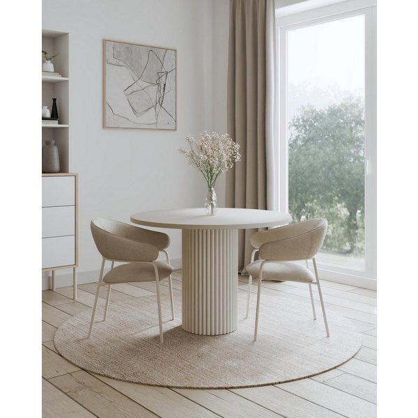Design Möbel Wohnzimmertisch Design Esstisch LOOP Ø100 cm Rundtisch Wohnzimmer