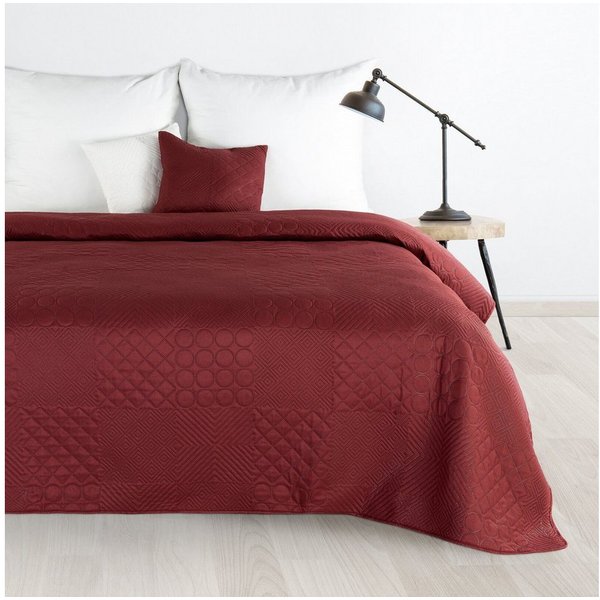 Design91 Bettüberwurf Zweiseitige Decke, dekorative Decke ganzjährige Sofadecke, einfarbige moderne Tagesdecke