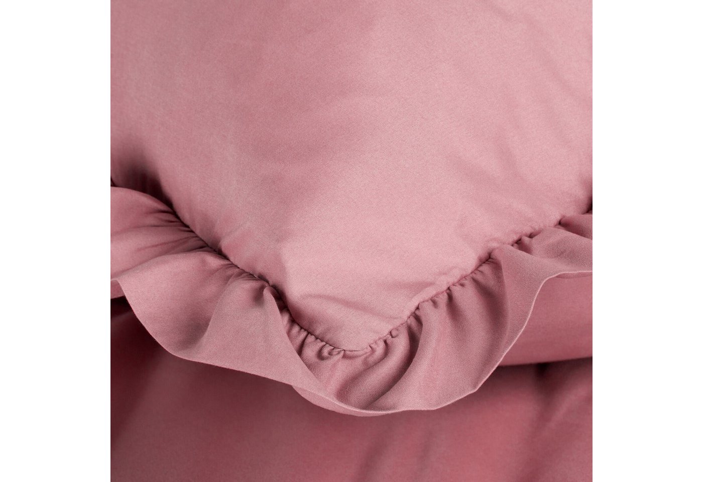 Design91 Bettwäsche, Polyester, 2 teilig, mit Rüschen – Bild 2 von 5