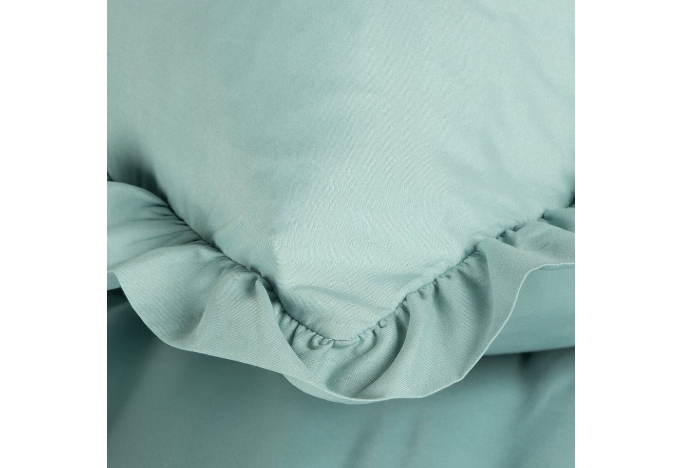 Design91 Bettwäsche, Polyester, 2 teilig, mit Rüschen – Bild 2 von 5