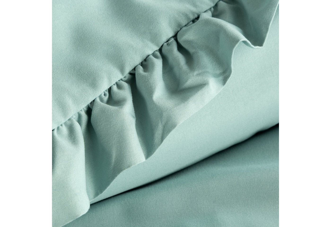 Design91 Bettwäsche, Polyester, 2 teilig, mit Rüschen – Bild 3 von 5