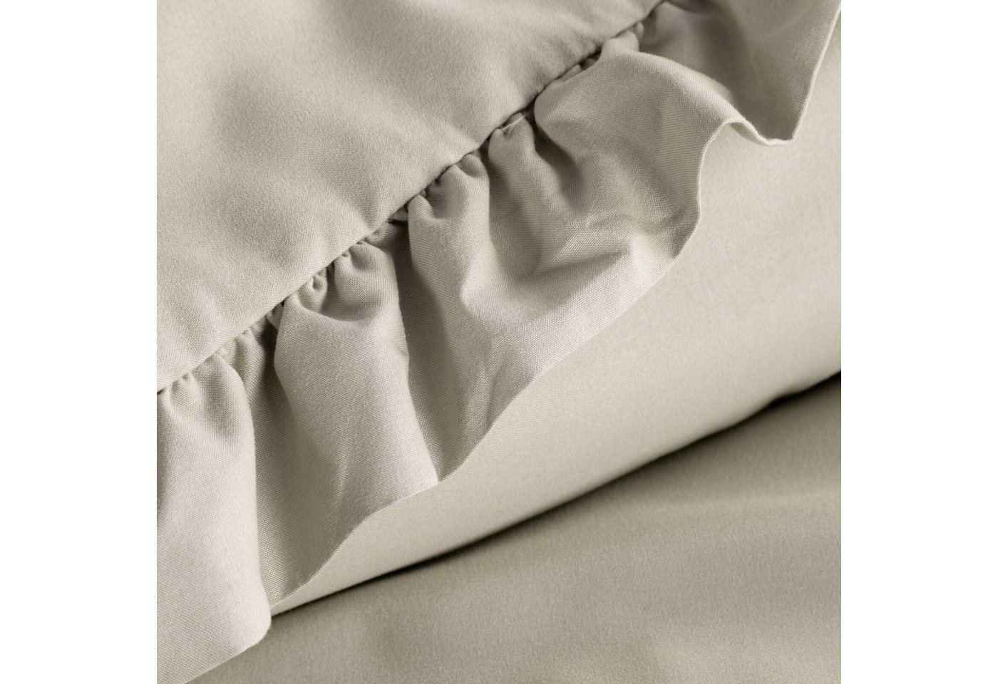 Design91 Bettwäsche, Polyester, 2 teilig, mit Rüschen – Bild 3 von 5