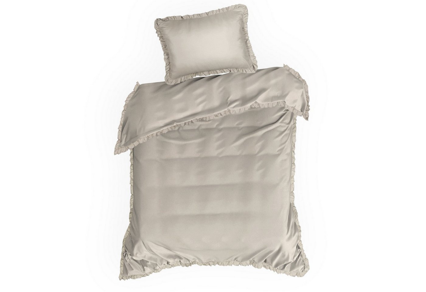 Design91 Bettwäsche, Polyester, 2 teilig, mit Rüschen – Bild 5 von 5