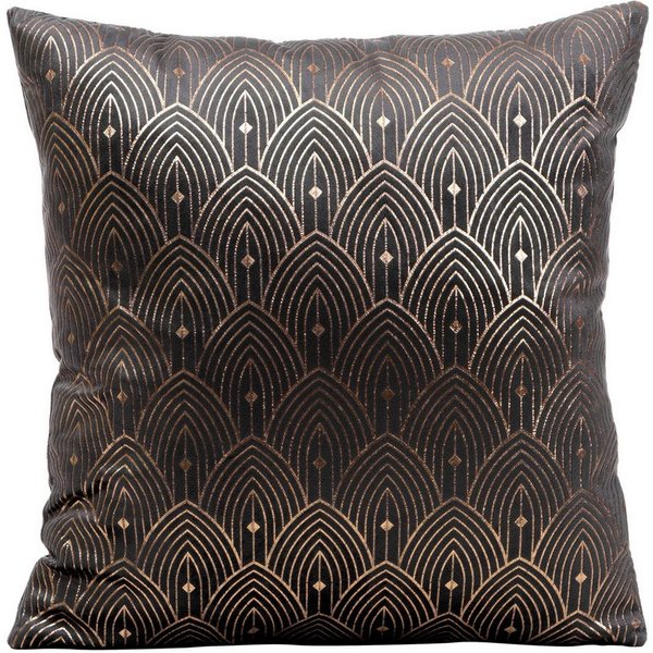 Design91 Kissenbezug AGNES, Glamouröse Kissenbezüge, elegante Sofakissen, goldenes Muster