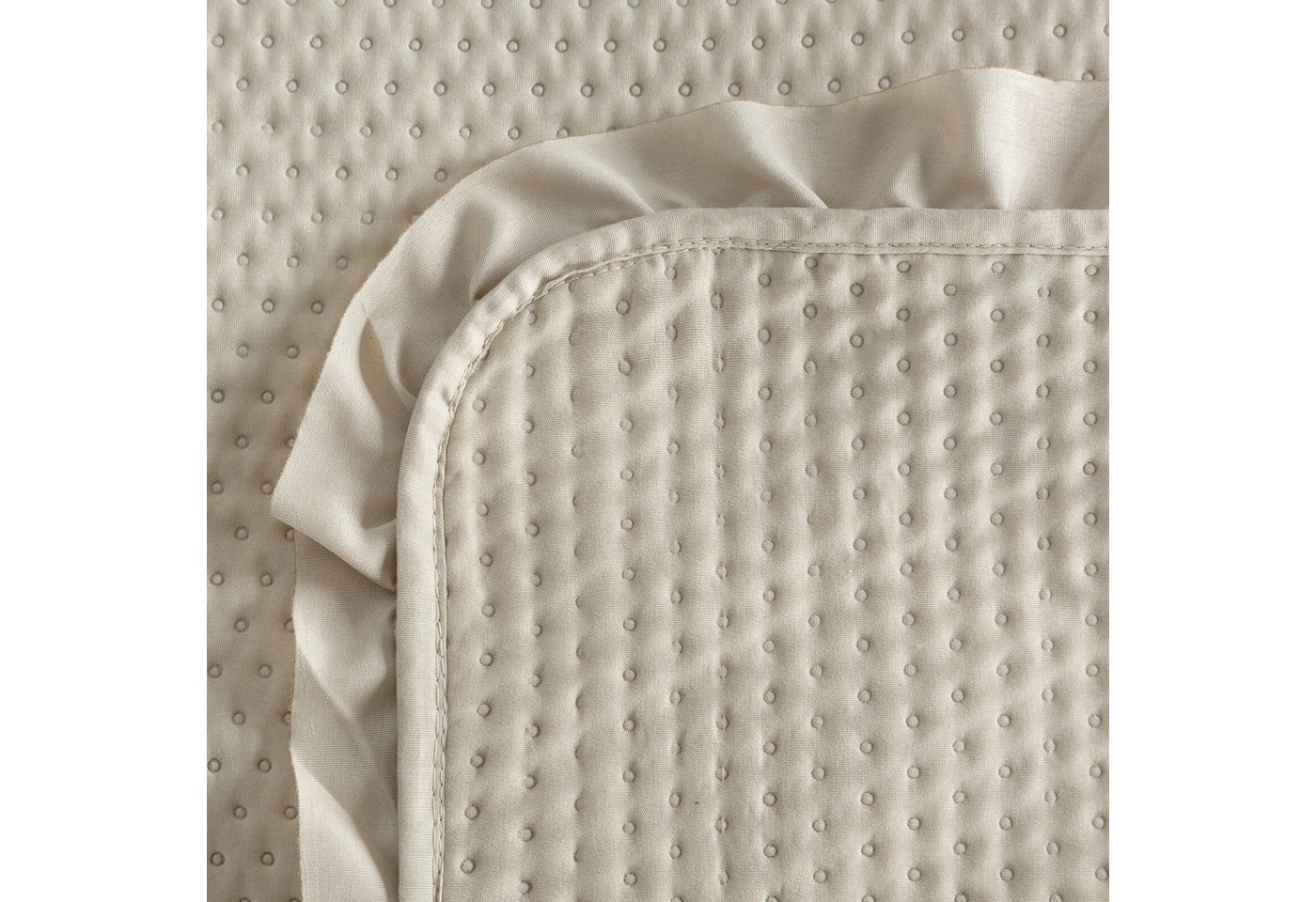 Design91 Tagesdecke BELLA RÜSCHE, Bettüberwurf mit Rüschen, elegante Tagesdecke, weiche Struktur – Bild 2 von 5
