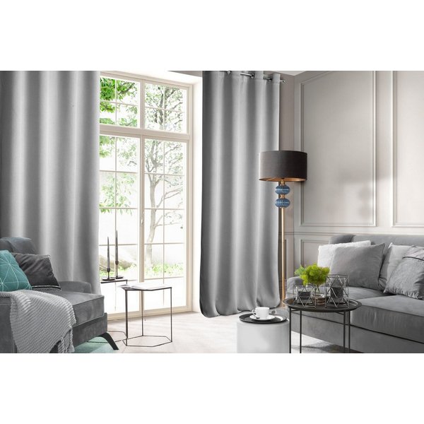 Design91 Vorhang Samtvorhänge 140x250 cm (1 St), Ösen, blickdicht, Samt, Wohnzimmer