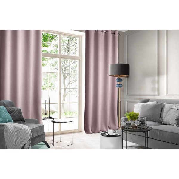 Design91 Vorhang Samtvorhänge 140x250 cm (1 St), Ösen, blickdicht, Samt, Wohnzimmer