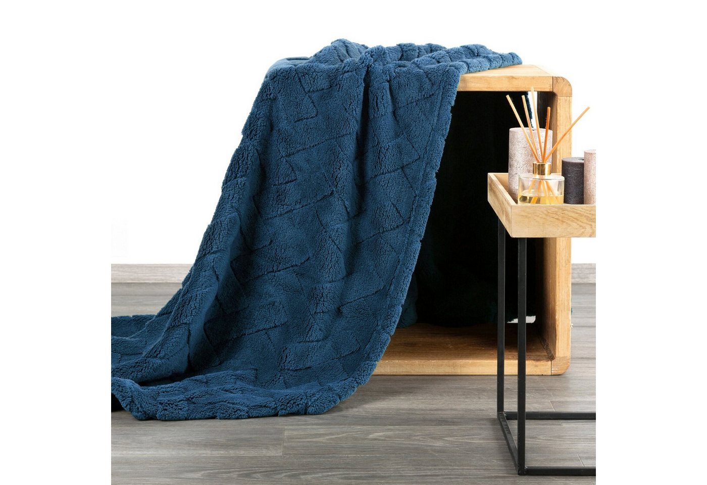 Wohndecke CARO, Design91, Karierte Kuscheldecke ideales Geschenk Weiche, warme Decke – Bild 5 von 5