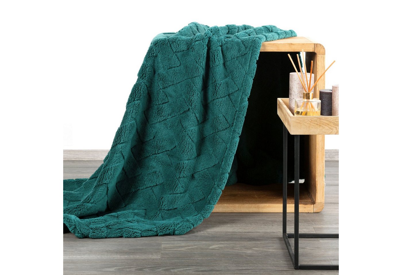 Wohndecke CARO, Design91, Karierte Kuscheldecke ideales Geschenk Weiche, warme Decke – Bild 5 von 5