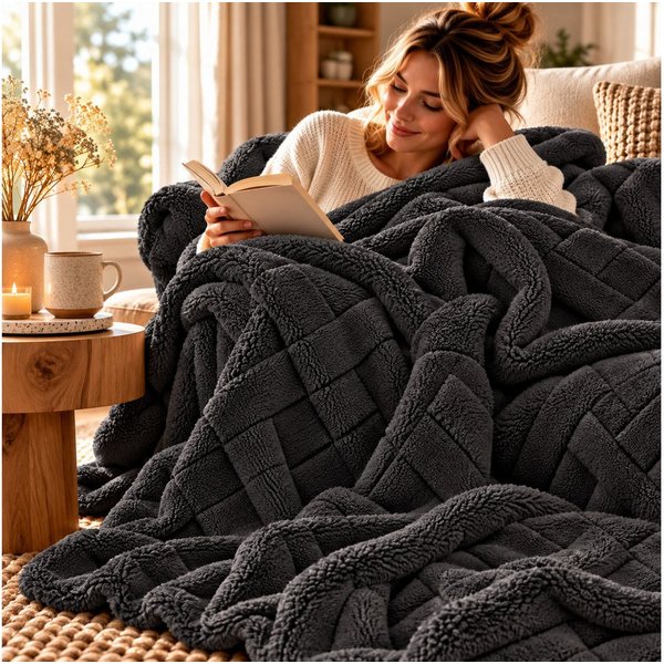 Wohndecke CARO, Design91, Karierte Kuscheldecke ideales Geschenk Weiche, warme Decke
