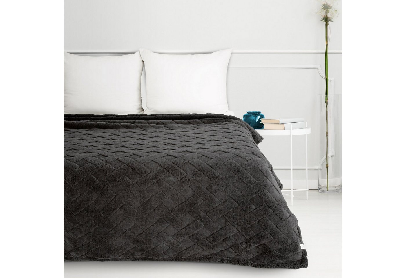 Wohndecke CARO, Design91, Karierte Kuscheldecke ideales Geschenk Weiche, warme Decke – Bild 5 von 5
