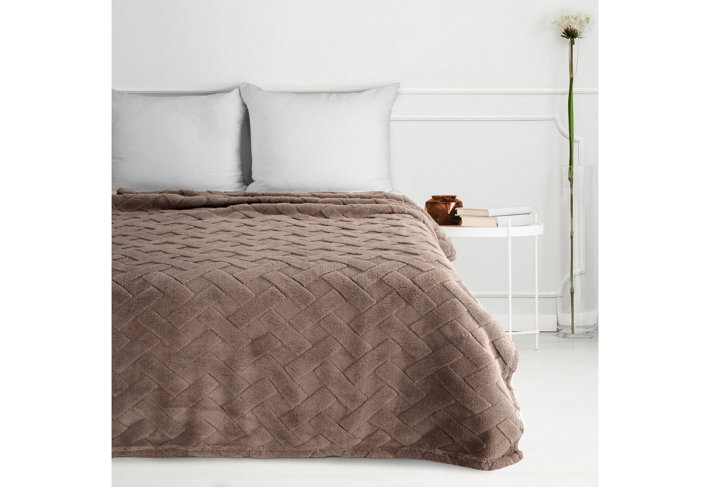 Wohndecke CARO, Design91, Karierte Kuscheldecke ideales Geschenk Weiche, warme Decke – Bild 4 von 5