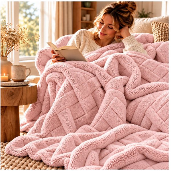 Wohndecke CARO, Design91, Karierte Kuscheldecke ideales Geschenk Weiche, warme Decke