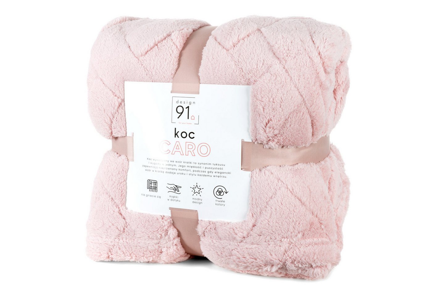 Wohndecke CARO, Design91, Karierte Kuscheldecke ideales Geschenk Weiche, warme Decke – Bild 4 von 5