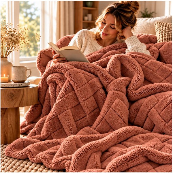 Wohndecke CARO, Design91, Karierte Kuscheldecke ideales Geschenk Weiche, warme Decke