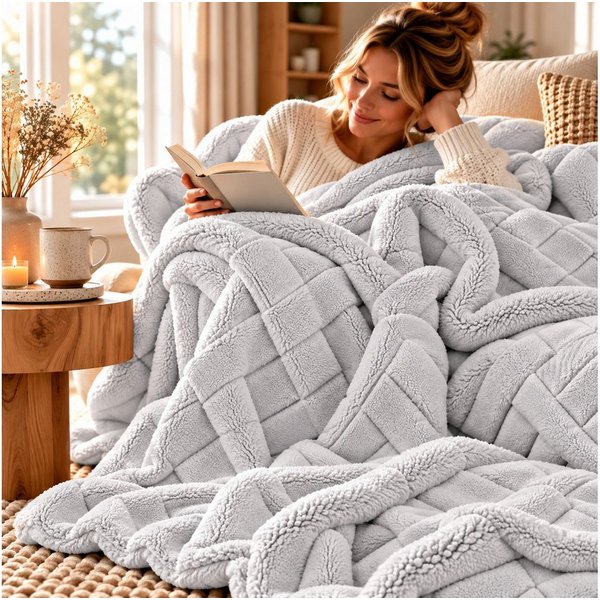 Wohndecke CARO, Design91, Karierte Kuscheldecke ideales Geschenk Weiche, warme Decke