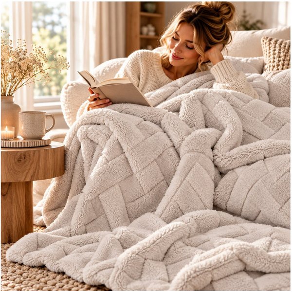 Wohndecke CARO, Design91, Karierte Kuscheldecke ideales Geschenk Weiche, warme Decke