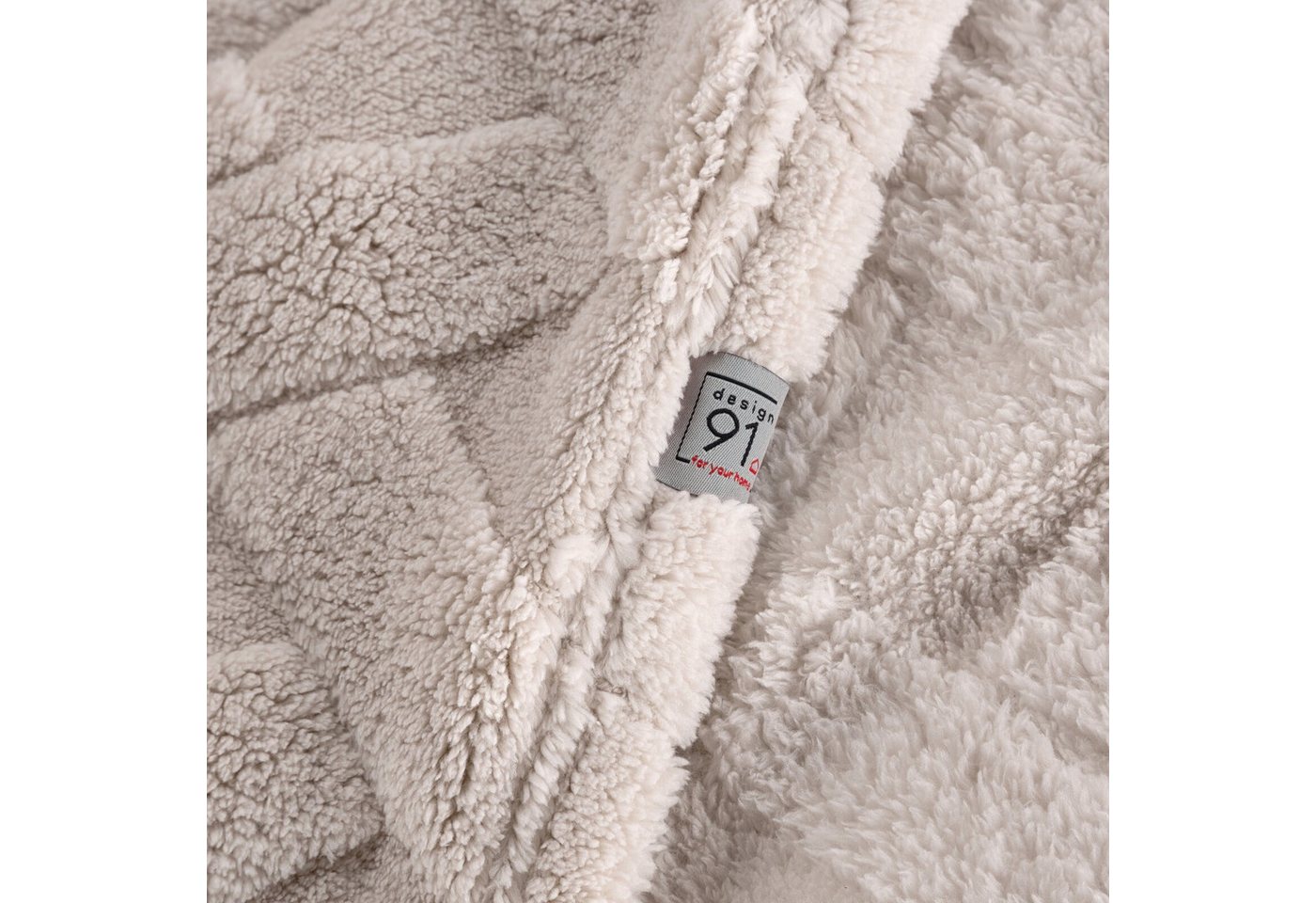 Wohndecke CARO, Design91, Karierte Kuscheldecke ideales Geschenk Weiche, warme Decke – Bild 3 von 5