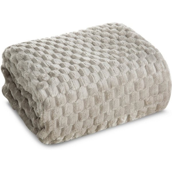 Wohndecke CINDY/6, Design91, Tolle Struktur, Waffelmuster, Weich, Karierte Decke, Karomuster