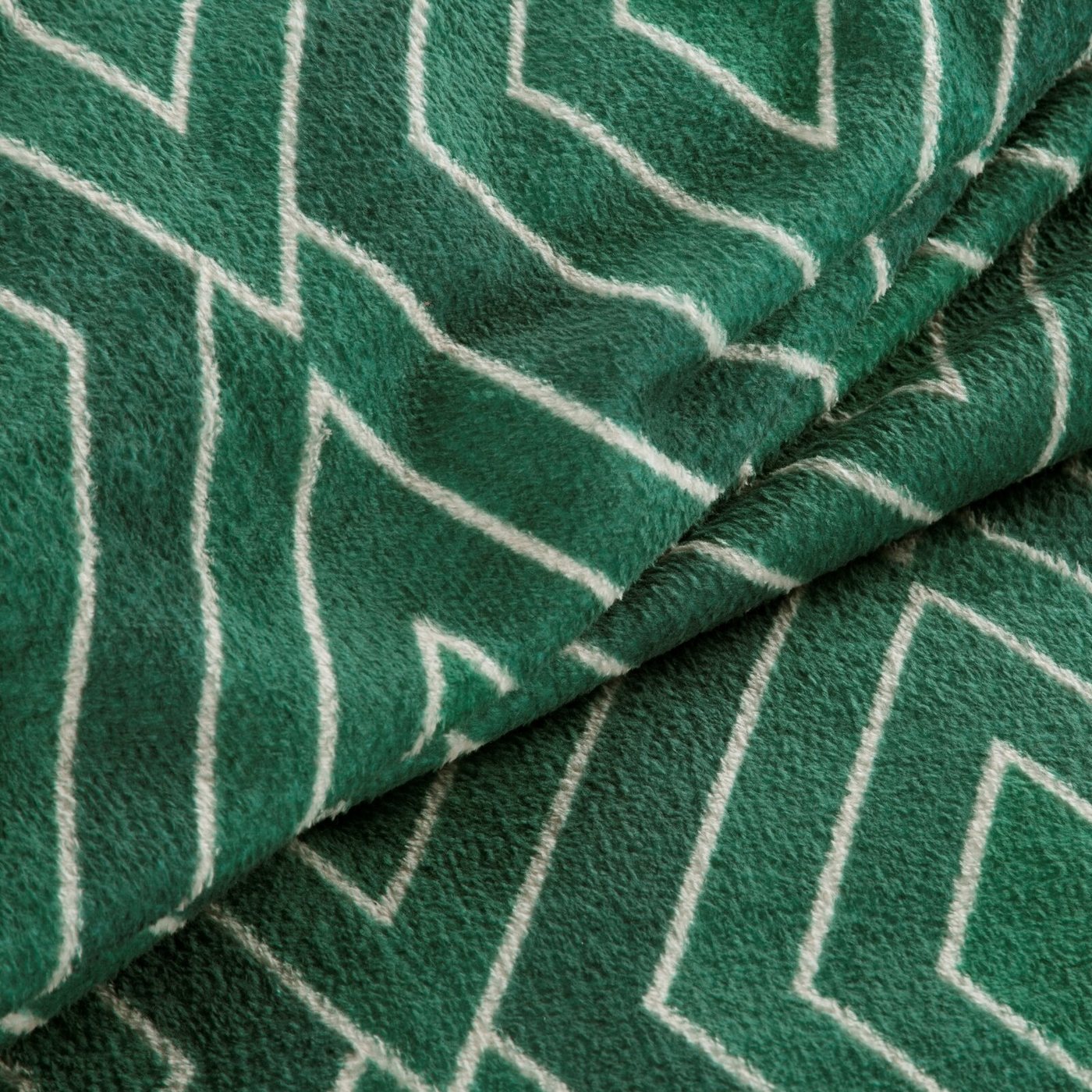 Wohndecke Fleecedecke 150x200 cm, Decke mit geometrischem, botanischem Muster, Design91, Gemusterte Kniedecke, weicher Plaid und einfache Picknickdecke – Bild 3 von 4