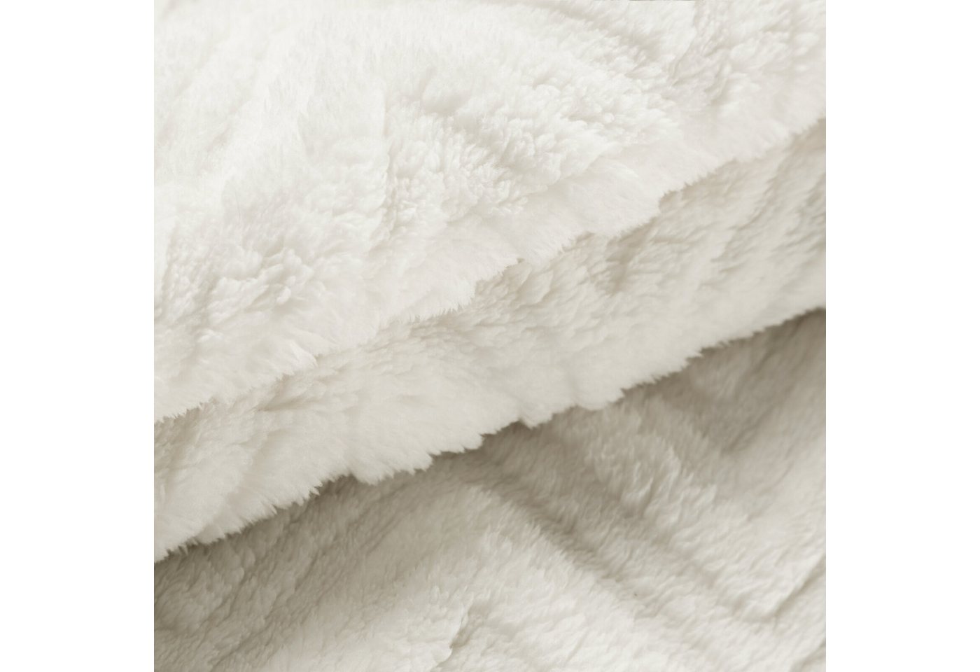 Wohndecke HYGGE Kuscheldecke – weiche Sofadecke, Design91, mit Fischgrät-Struktur, Mikrofaser 340 GSM, Plaid für Sofa & Bett – Bild 5 von 5