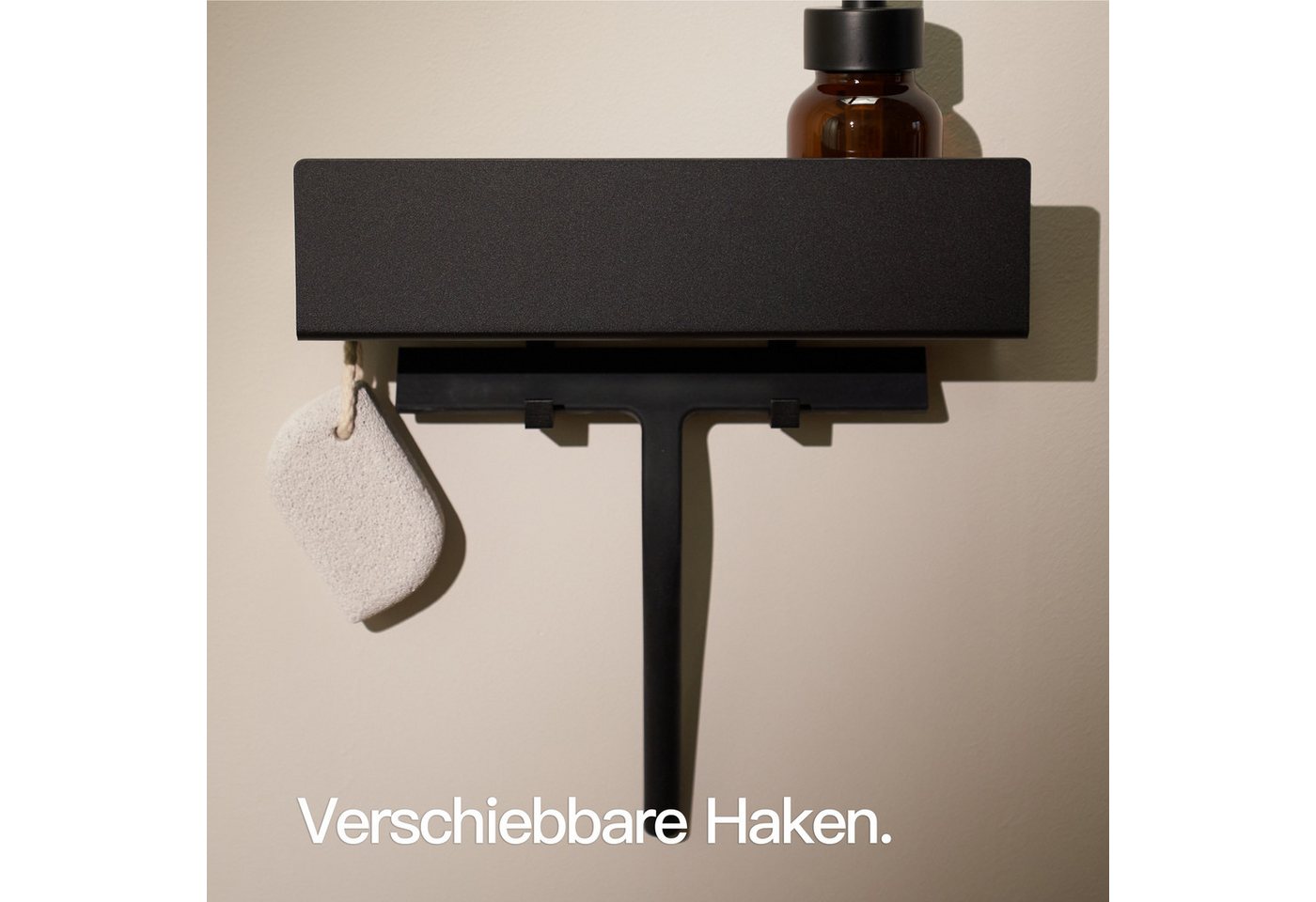 Designfabrik Hamburg Duschablage ohne Bohren, Badezimmer Regal, Badregal, Duschregal ohne Bohren, inkl. Montageset zur selbstklebenden Montage – Bild 5 von 5
