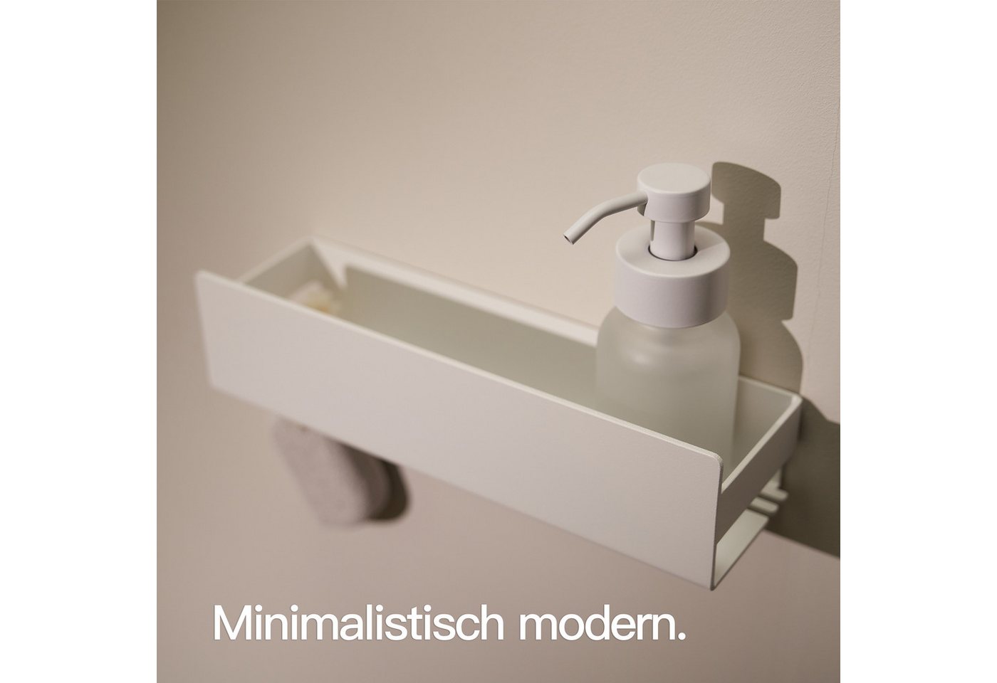 Designfabrik Hamburg Duschablage ohne Bohren, Badezimmer Regal, Badregal, Duschregal ohne Bohren, inkl. Montageset zur selbstklebenden Montage – Bild 2 von 5