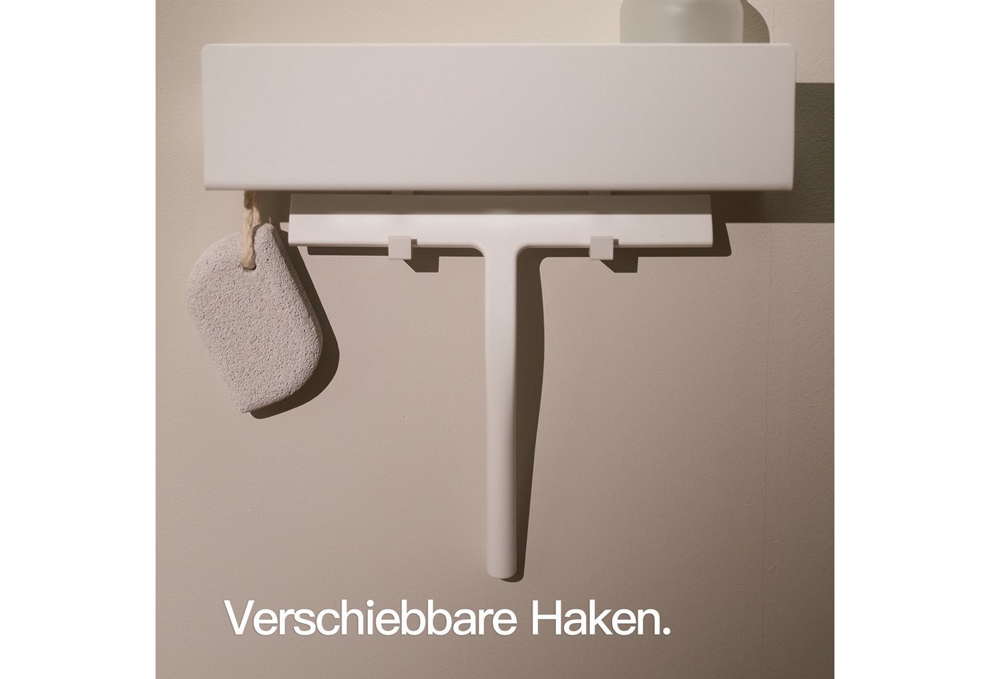Designfabrik Hamburg Duschablage ohne Bohren, Badezimmer Regal, Badregal, Duschregal ohne Bohren, inkl. Montageset zur selbstklebenden Montage – Bild 5 von 5
