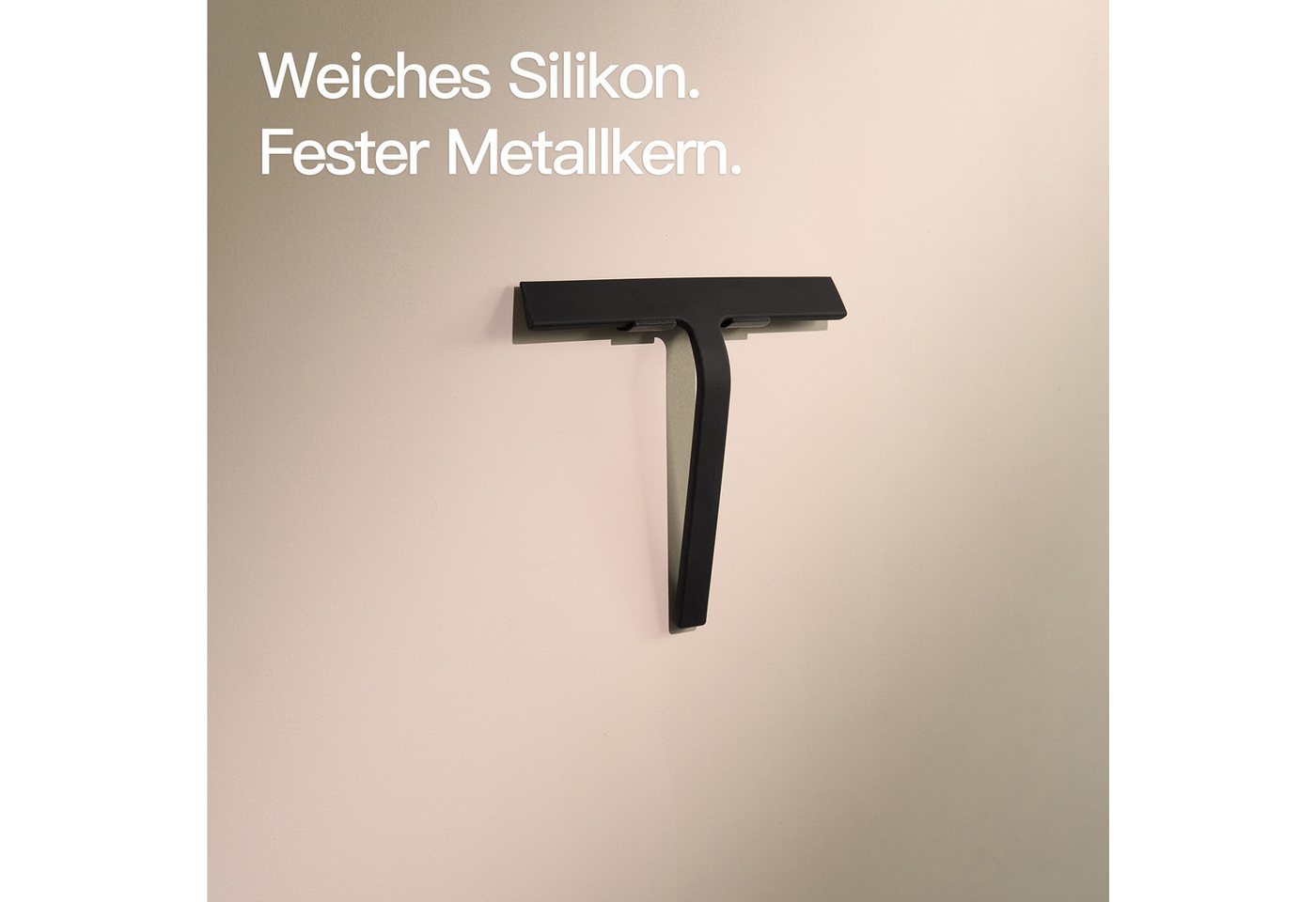Designfabrik Hamburg Duschabzieher, 23 cm Breite, Silikonummantelt, inklusive 2x Halterung – Bild 2 von 5