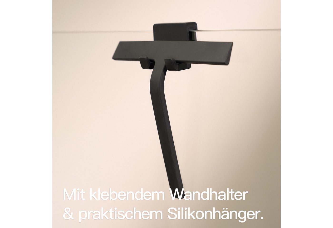 Designfabrik Hamburg Duschabzieher, 23 cm Breite, Silikonummantelt, inklusive 2x Halterung – Bild 3 von 5