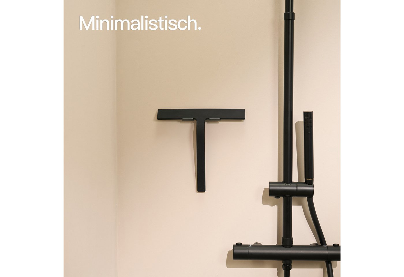 Designfabrik Hamburg Duschabzieher, 23 cm Breite, Silikonummantelt, inklusive 2x Halterung – Bild 5 von 5