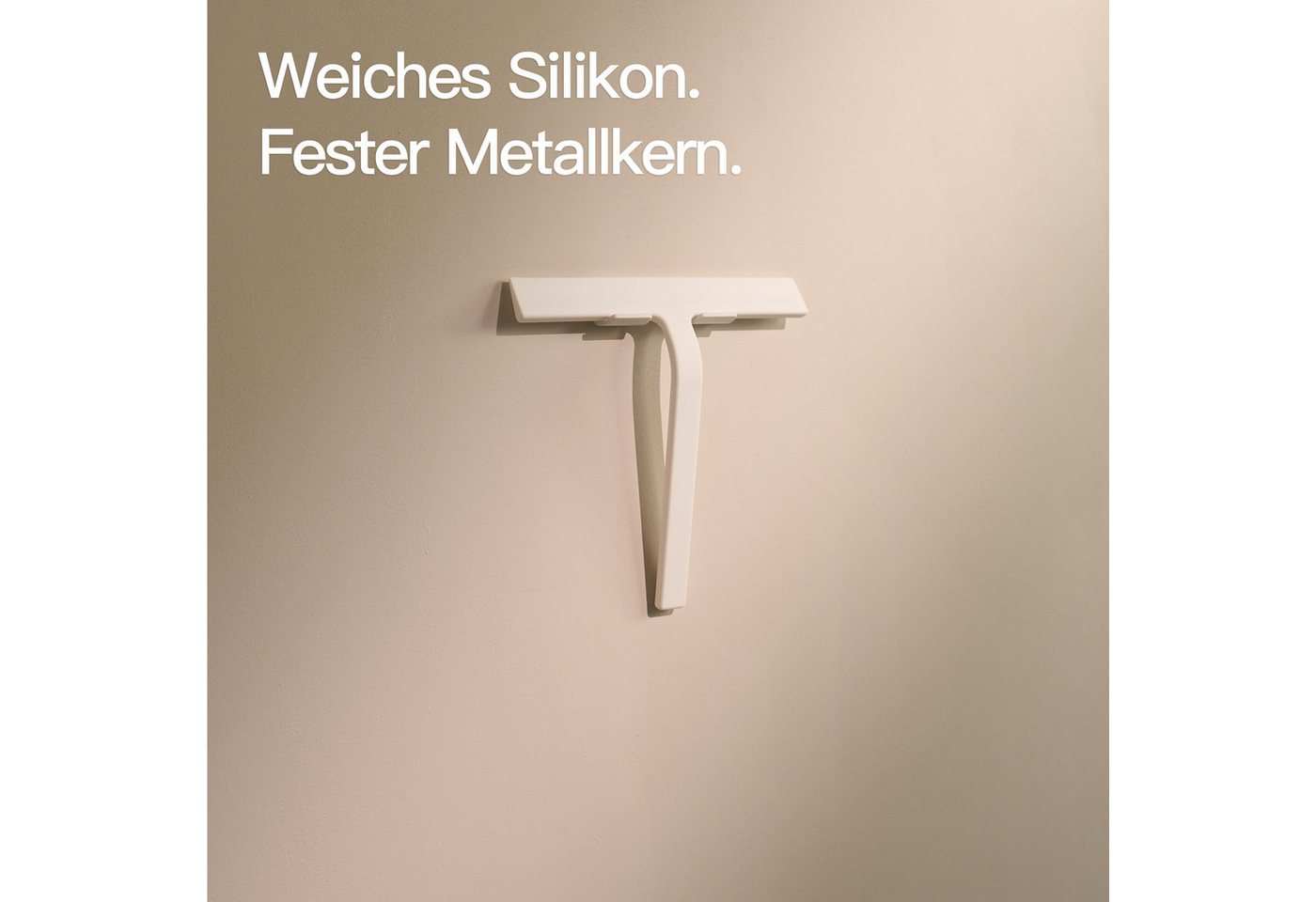 Designfabrik Hamburg Duschabzieher, 23 cm Breite, Silikonummantelt, inklusive 2x Halterung – Bild 2 von 5