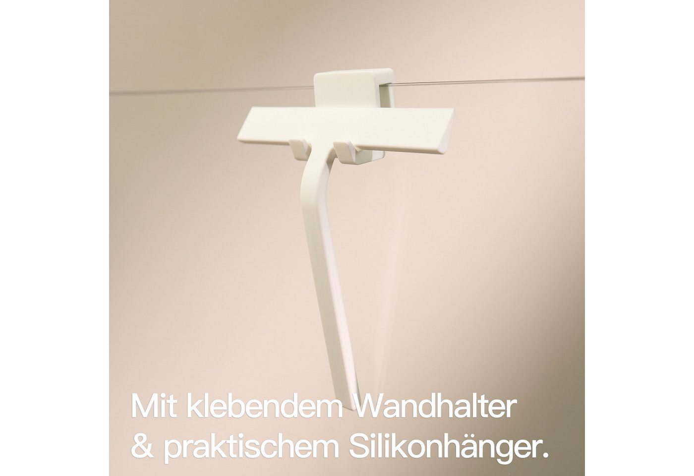Designfabrik Hamburg Duschabzieher, 23 cm Breite, Silikonummantelt, inklusive 2x Halterung – Bild 3 von 5
