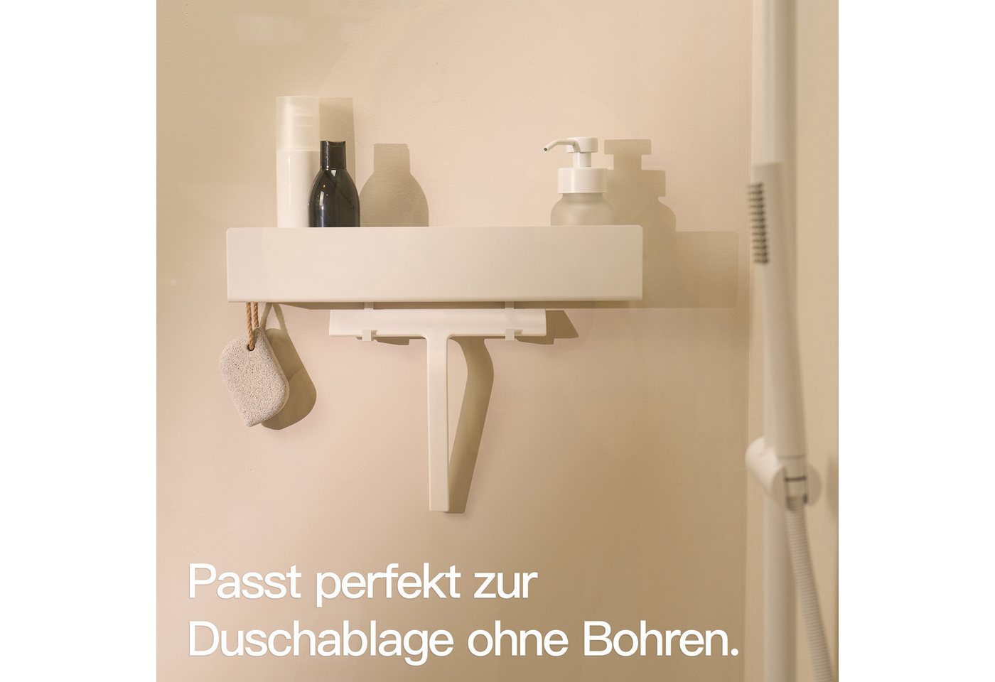 Designfabrik Hamburg Duschabzieher, 23 cm Breite, Silikonummantelt, inklusive 2x Halterung – Bild 4 von 5