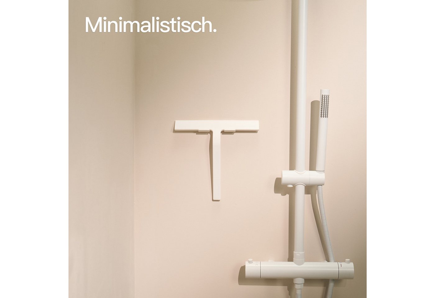 Designfabrik Hamburg Duschabzieher, 23 cm Breite, Silikonummantelt, inklusive 2x Halterung – Bild 5 von 5