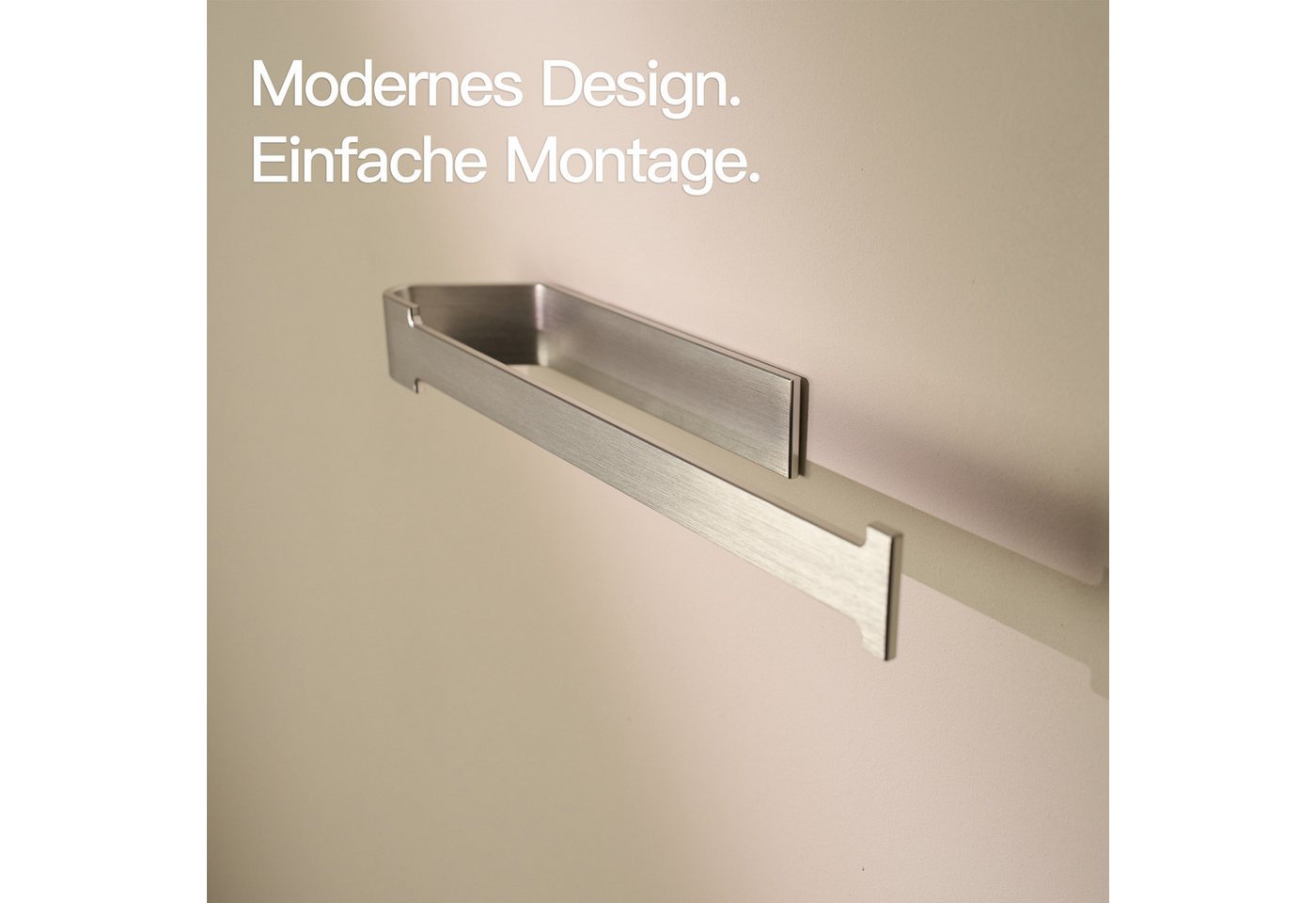 Designfabrik Hamburg Küchenrollenhalter DFHH KRH, Aluminium Vollmaterial, ohne Bohren, abrutschsicher – Bild 2 von 5