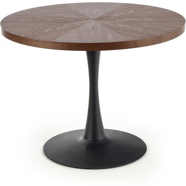 designimpex Esstisch HAW-333 rund Walnuss Wenge Schwarz Echtholzfurnier Esszimmer 100x75 cm, Esstisch, Esszimmertisch, Tisch, Ausziehtisch, Küchentisch, Esszimm