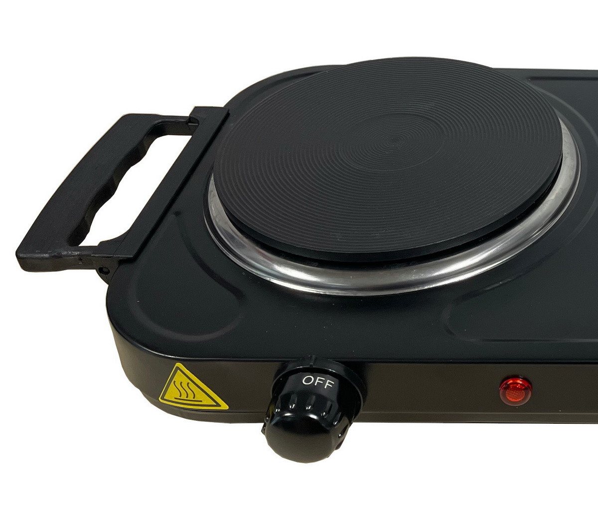 DESKI Doppelkochplatte Doppelkochplatte 2000W Elektro Kochplatte Kochen Küche Camping Garten – Bild 2 von 2
