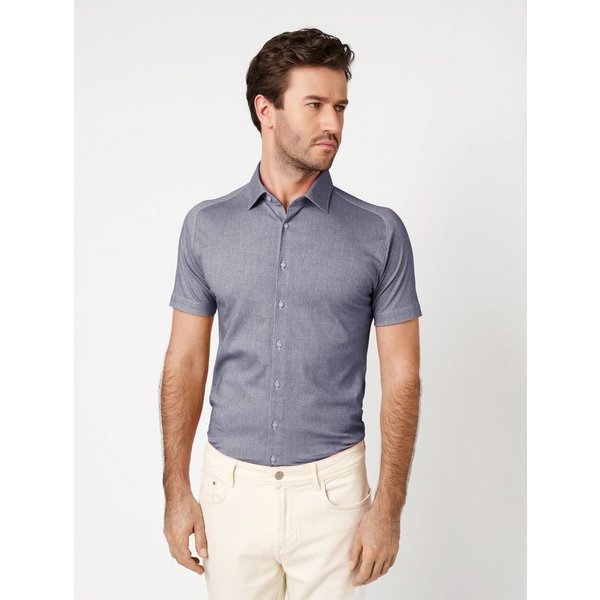 DESOTO Kurzarmhemd Casual Kent 1/2 Jerseyhemd, slim fit