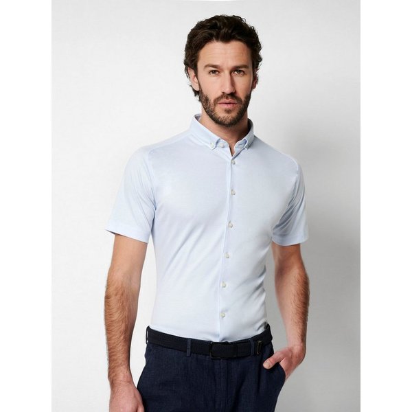 DESOTO Kurzarmhemd Jerseyhemd Casual Modern Button Down halbarm Flexibler Stretch