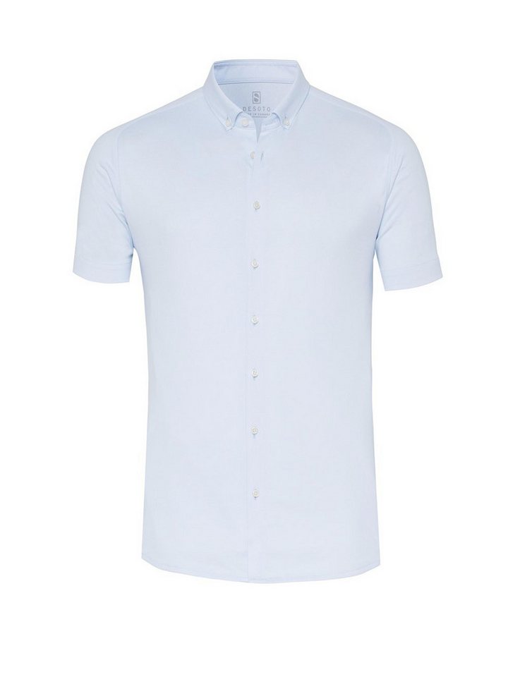 DESOTO Kurzarmhemd Jerseyhemd Casual Modern Button Down halbarm Flexibler Stretch – Bild 5 von 5