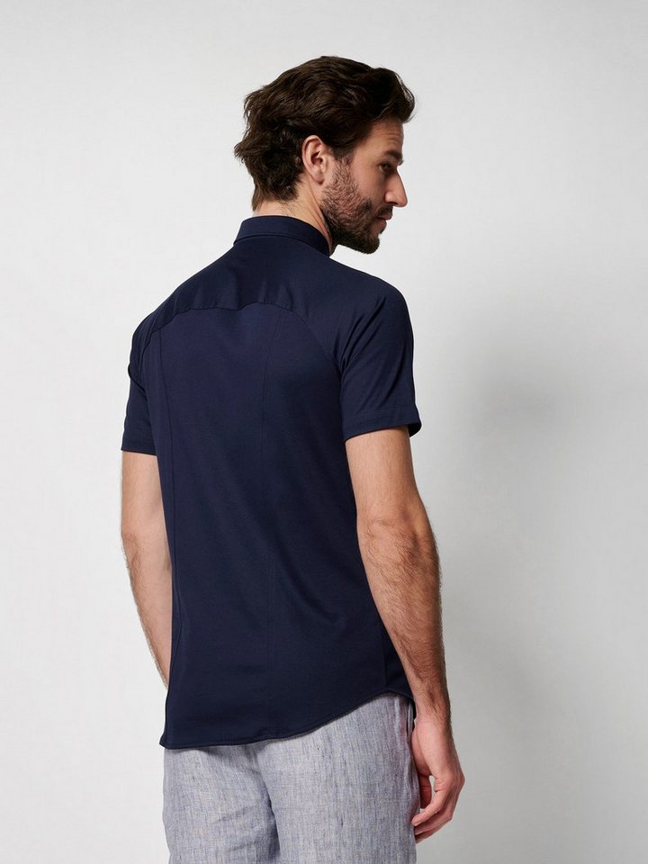 DESOTO Kurzarmhemd Jerseyhemd Casual Modern Button Down halbarm Flexibler Stretch – Bild 2 von 5