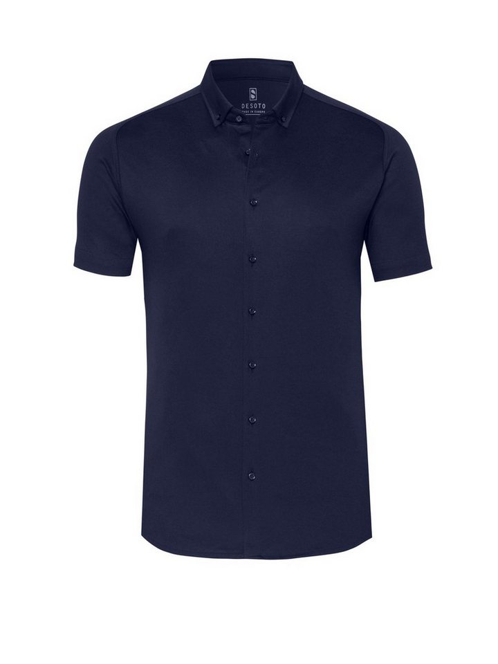 DESOTO Kurzarmhemd Jerseyhemd Casual Modern Button Down halbarm Flexibler Stretch – Bild 5 von 5